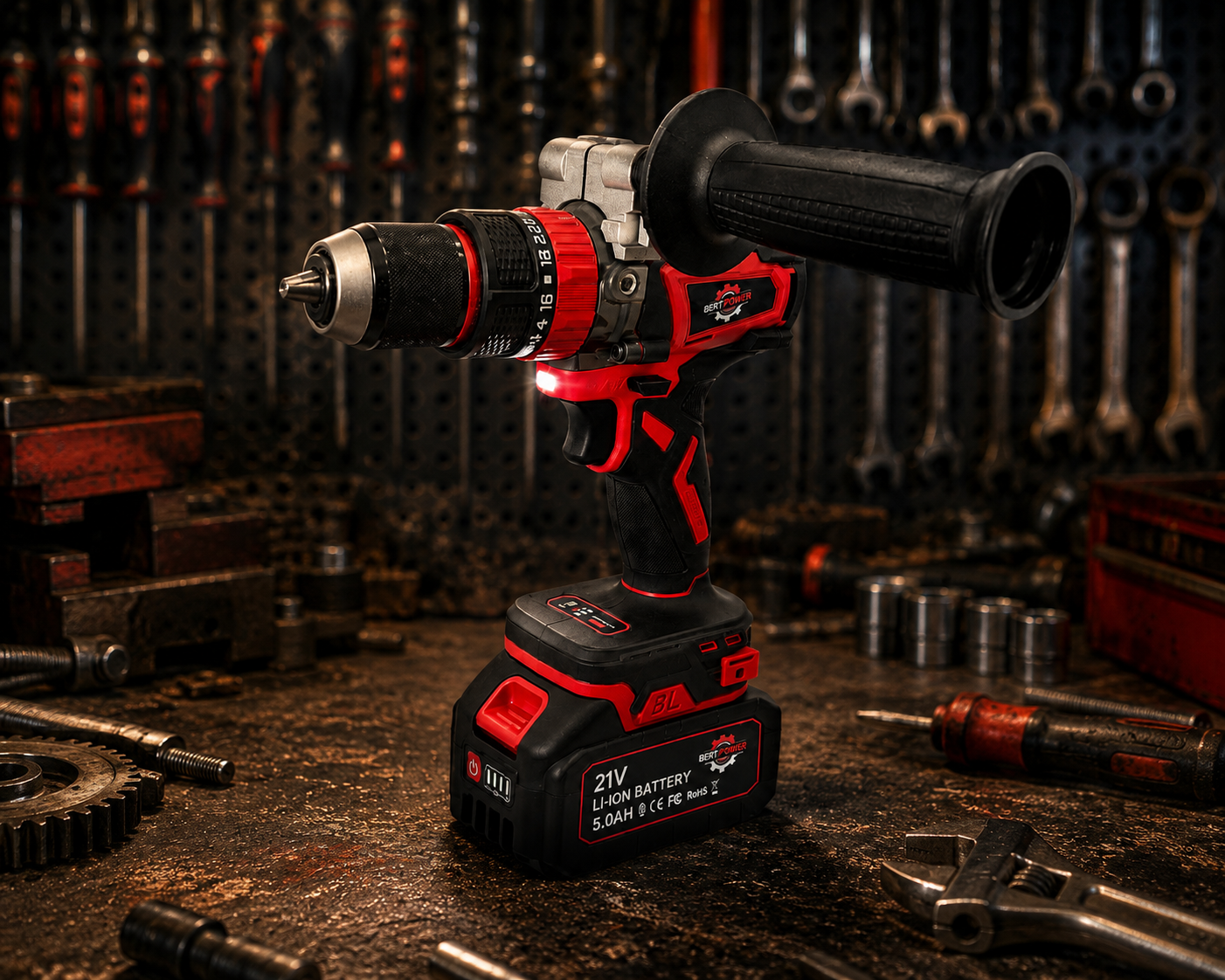 Bertpower 21V Brushless Accu Klopboormachine